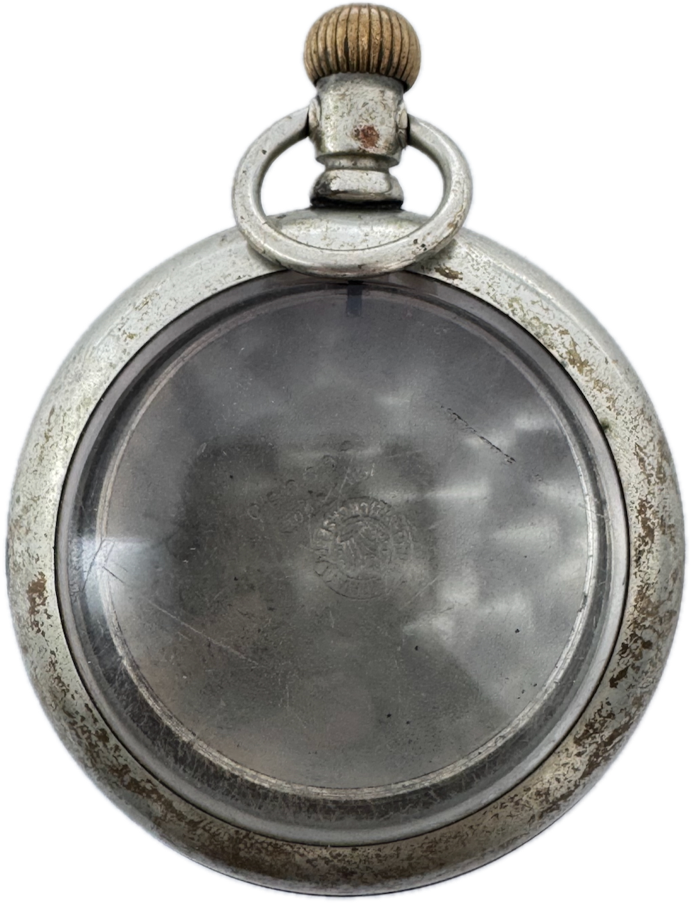 Antique 18s Philadelphia Crown Open Face Pocket Watch Case Silverode Locomotive