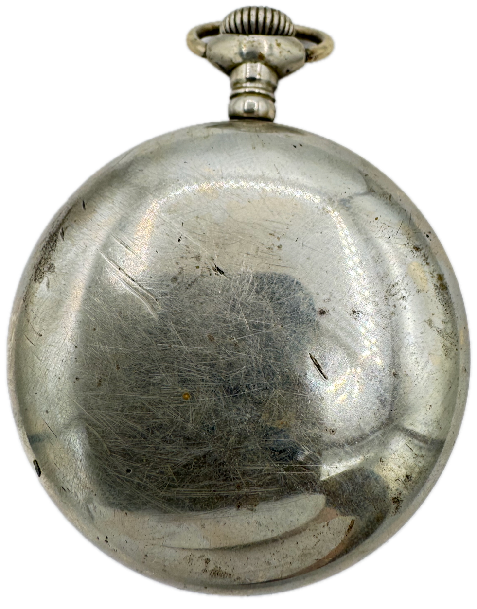 Antique 18 Size Wadsworth Open Face Pocket Watch Case NickelSmooth USA