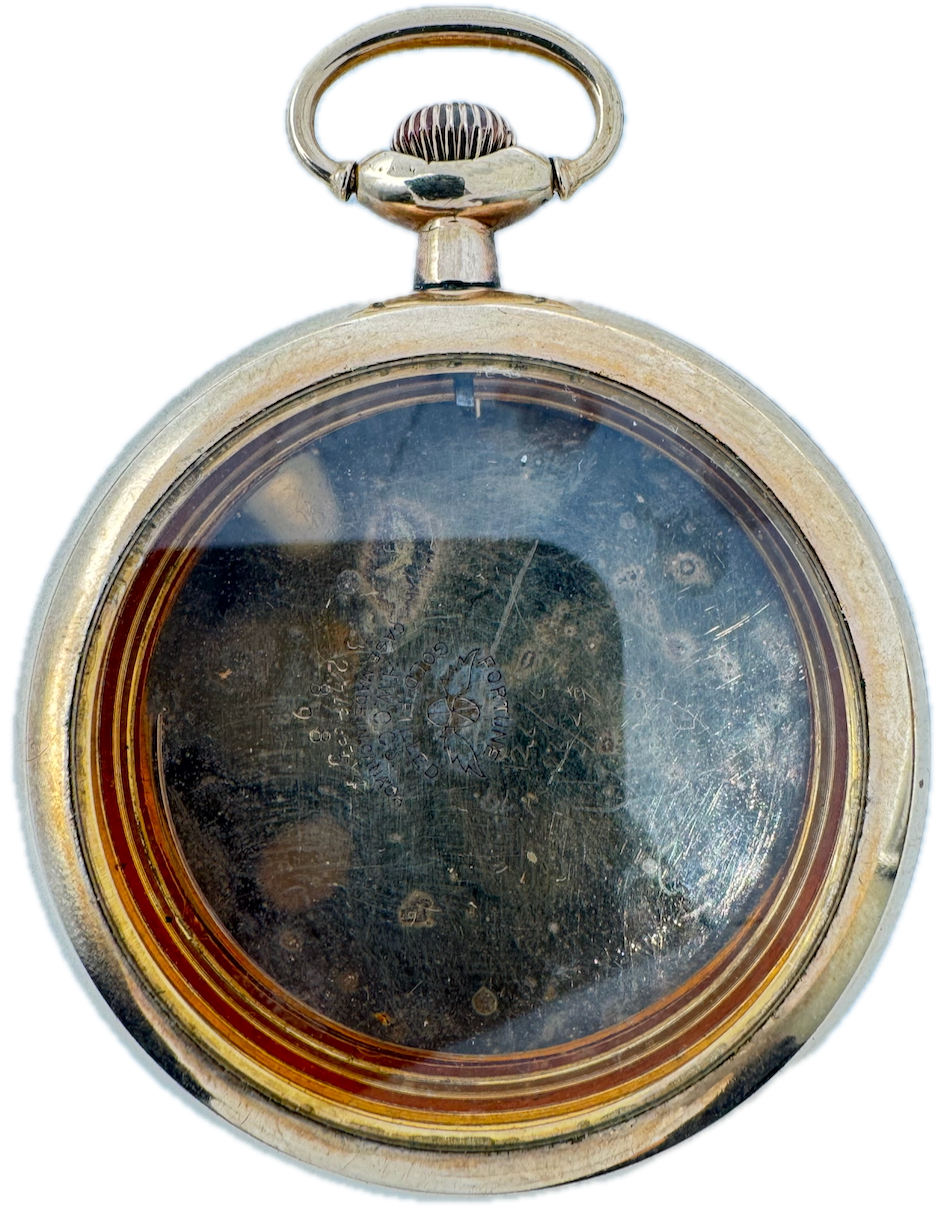 Antique 12s A.W.C. Co. Fortune Open Face Pocket Watch Case Gold FIlled Canada