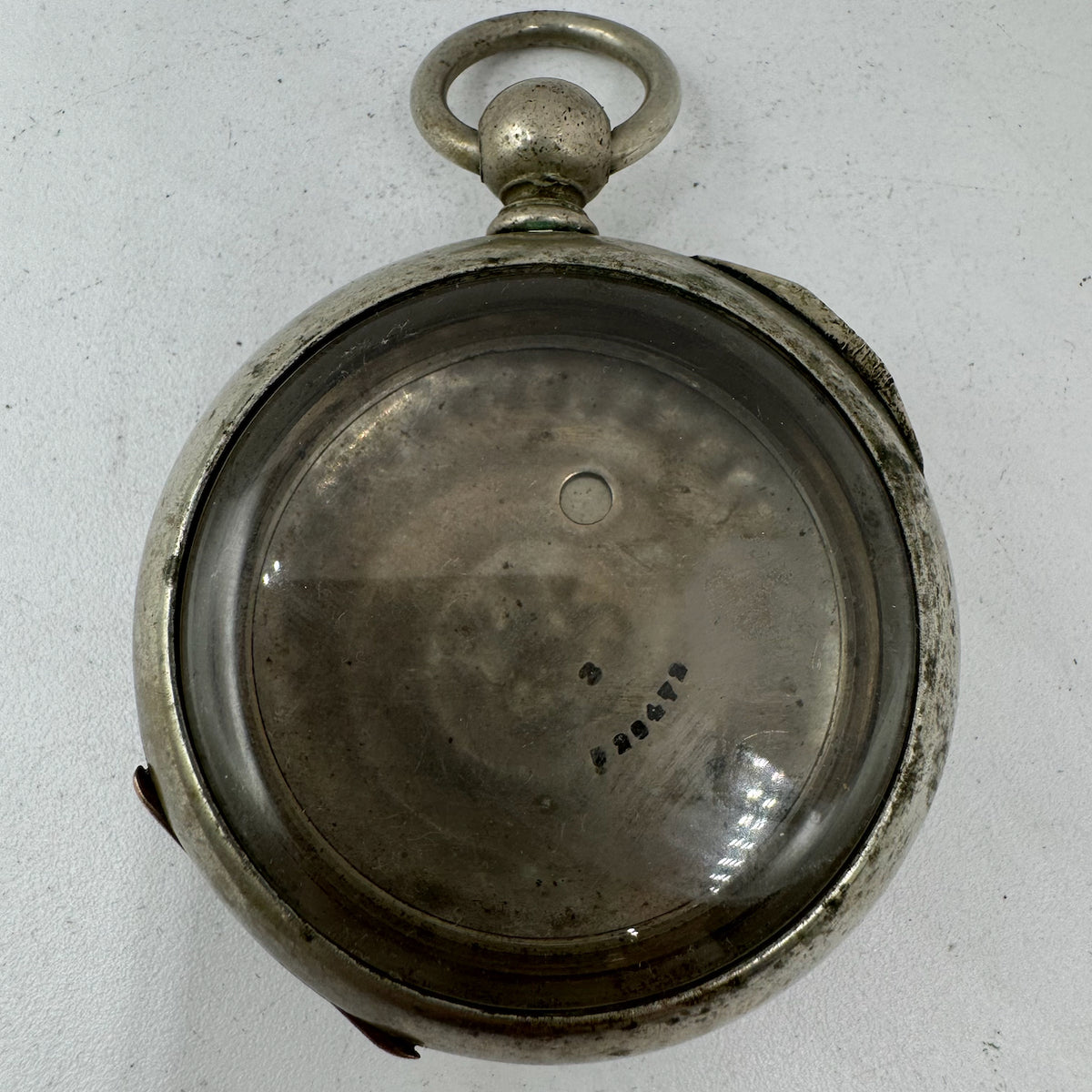 Antique 18s Unbranded Open Face Pocket Watch Case for Key Silveroid Gold Hinge