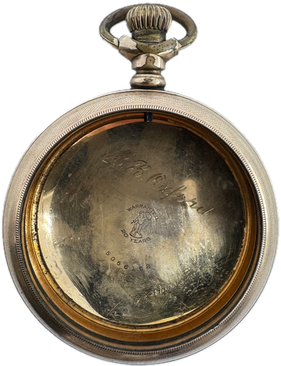 Antique 18s Hampden Gladiator Open Face Pocket Watch Case 20 Year GF Floral USA