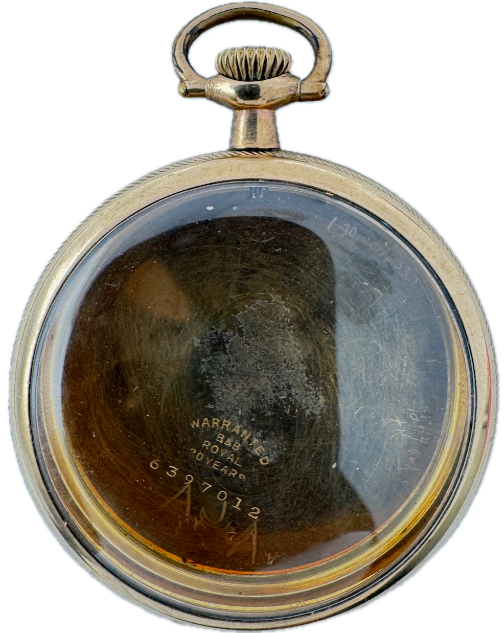 Antique 12s B&B Royal Open Face Pocket Watch Case 20 Year GF Shield Engraved