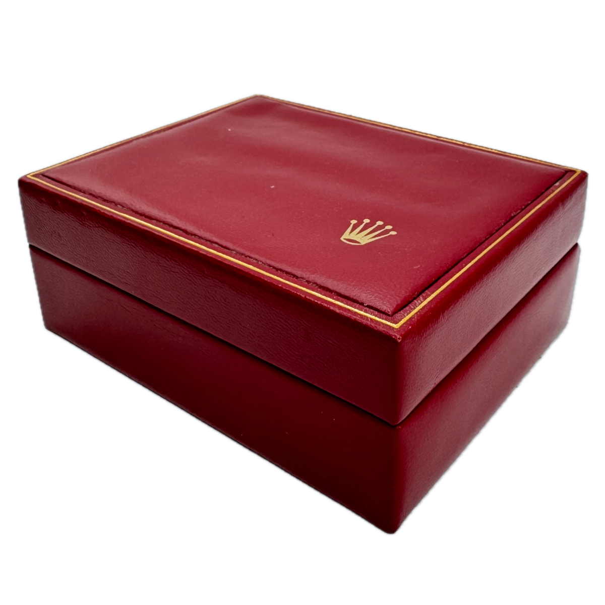 Vintage Rolex 14.00.08 Swimpruf Men's Wristwatch Box Red Leather, Felt, Velvet
