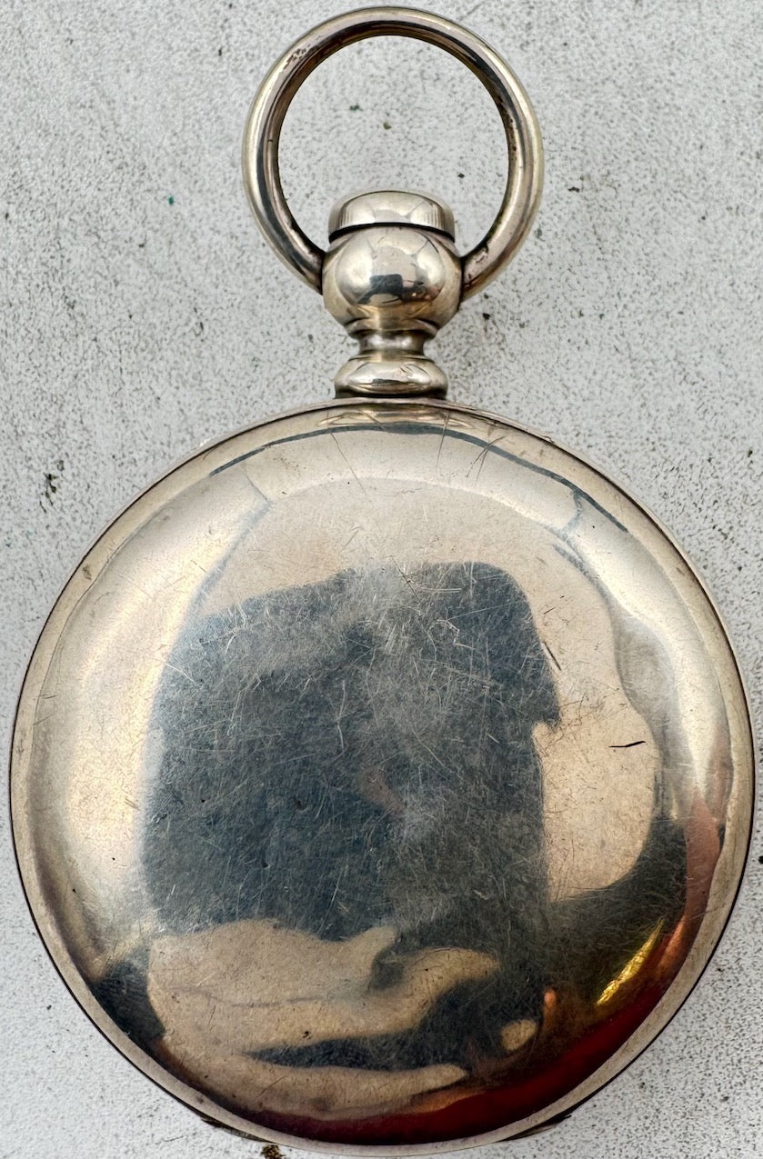 Antique 18 Size Fahys Open Face Pocket Watch Case for Key 4 Oz Coin Silver USA