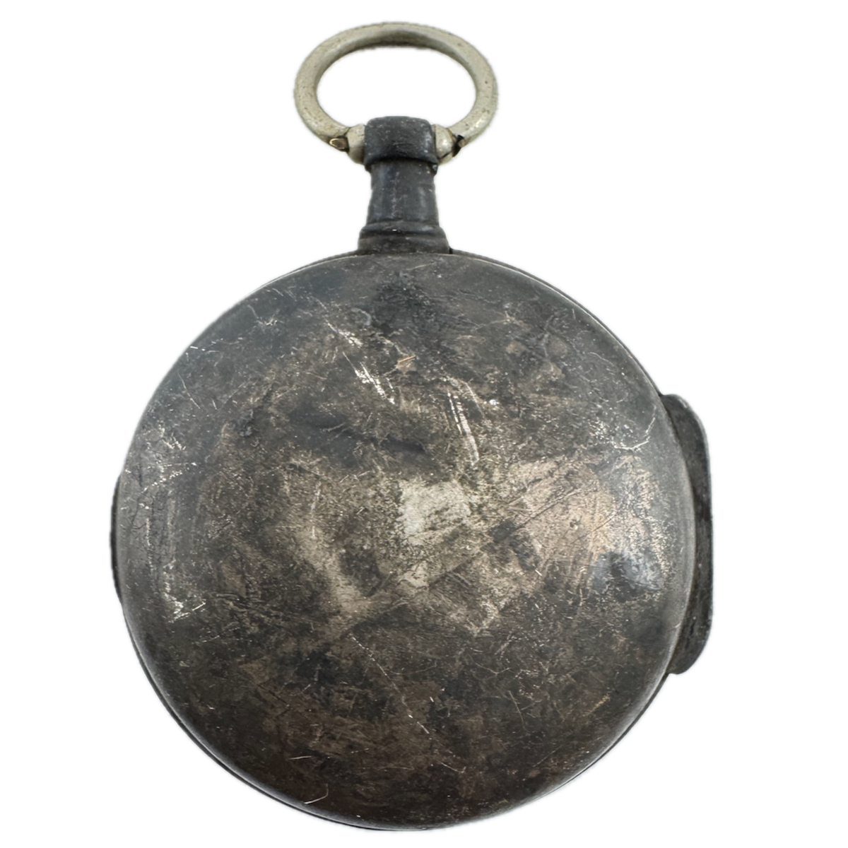 Antique 40mm Charles Cooke Pocket Watch Case for Key Sterling Silver w/ Dial