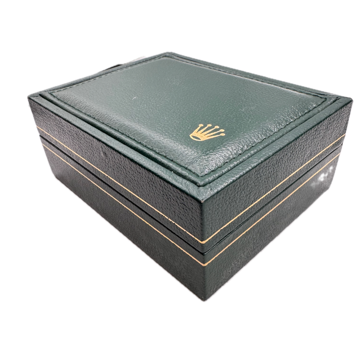 Vintage Rolex 12.00.71. Men's Wristwatch Box Swiss Green Leather & Woodw/ Tags