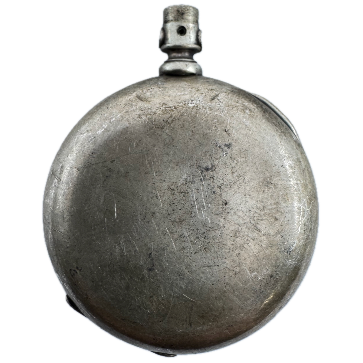 Antique 42.5mm Blauer Open Face Pocket Watch Case Coin Silver English