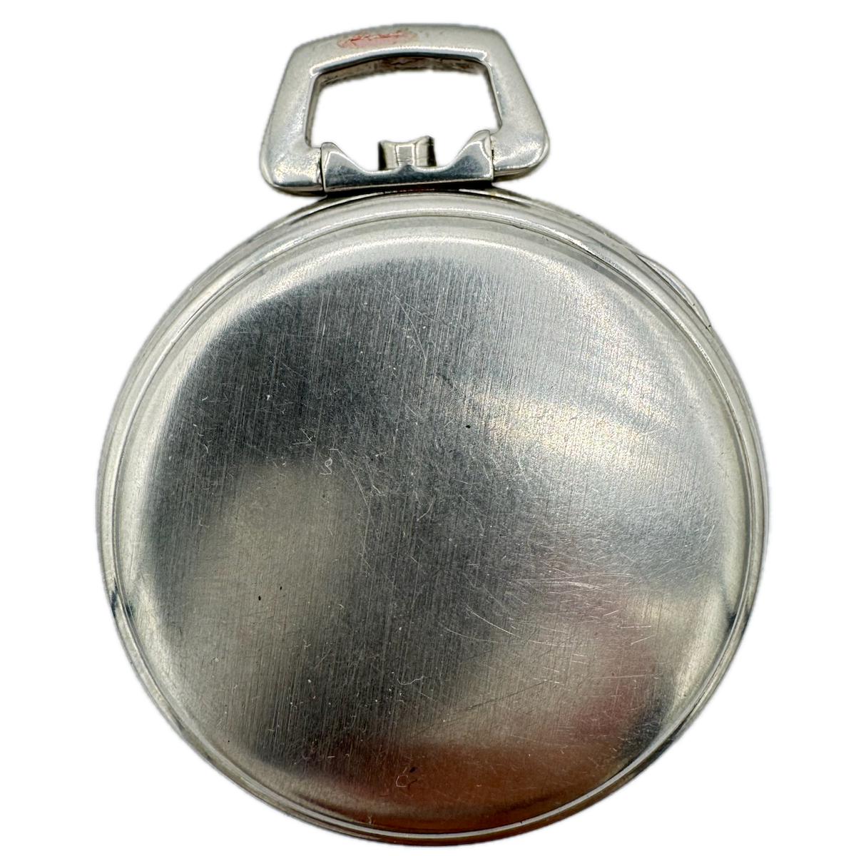 Antique 16 Size Keystone Open Face Pocket Watch Case Chrome Plated Brushed USA