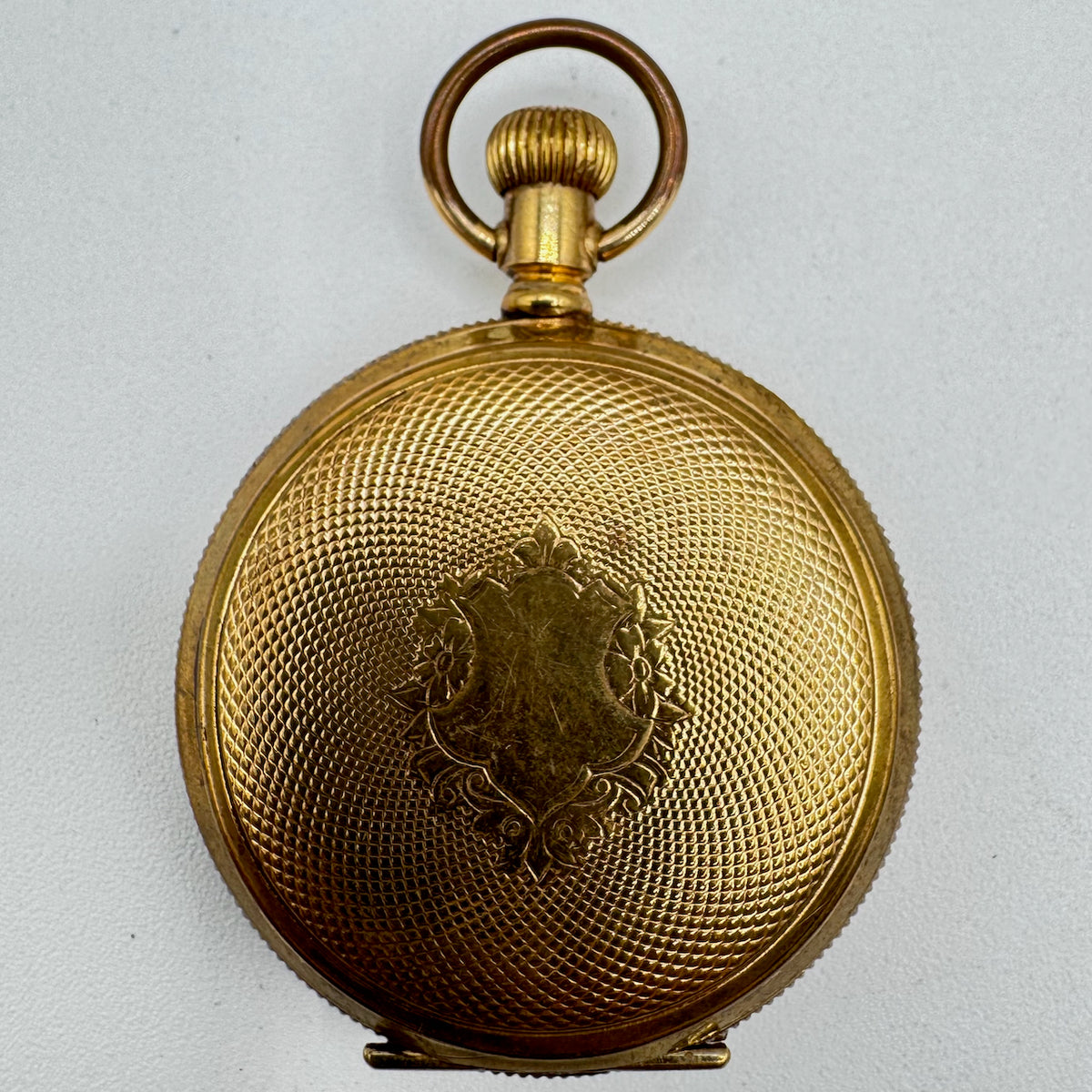 Antique 6 Size Kenosha Hunter Pocket Watch Case Gold Tone Coin Edge & Shield