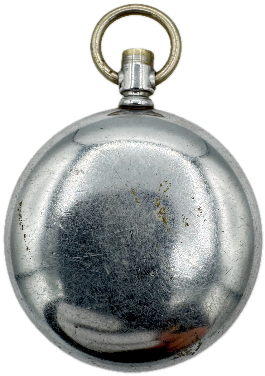 Antique 18s Crescent Swingout Open Face Pocket Watch Case Nickel AlloyCoin Edge
