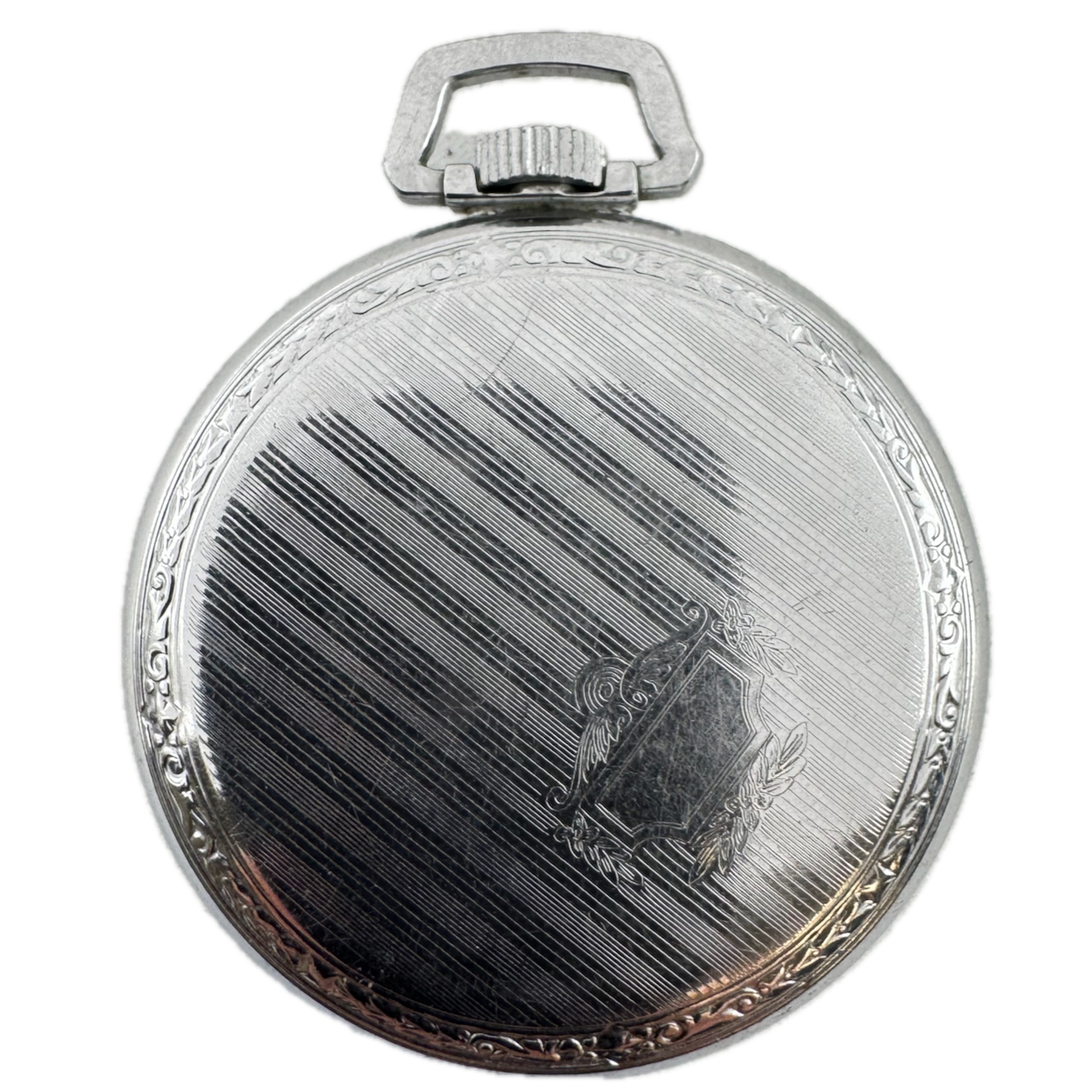 Antique 12 Size Illinois Supreme Open Face Pocket Watch Case Pinstriped USA