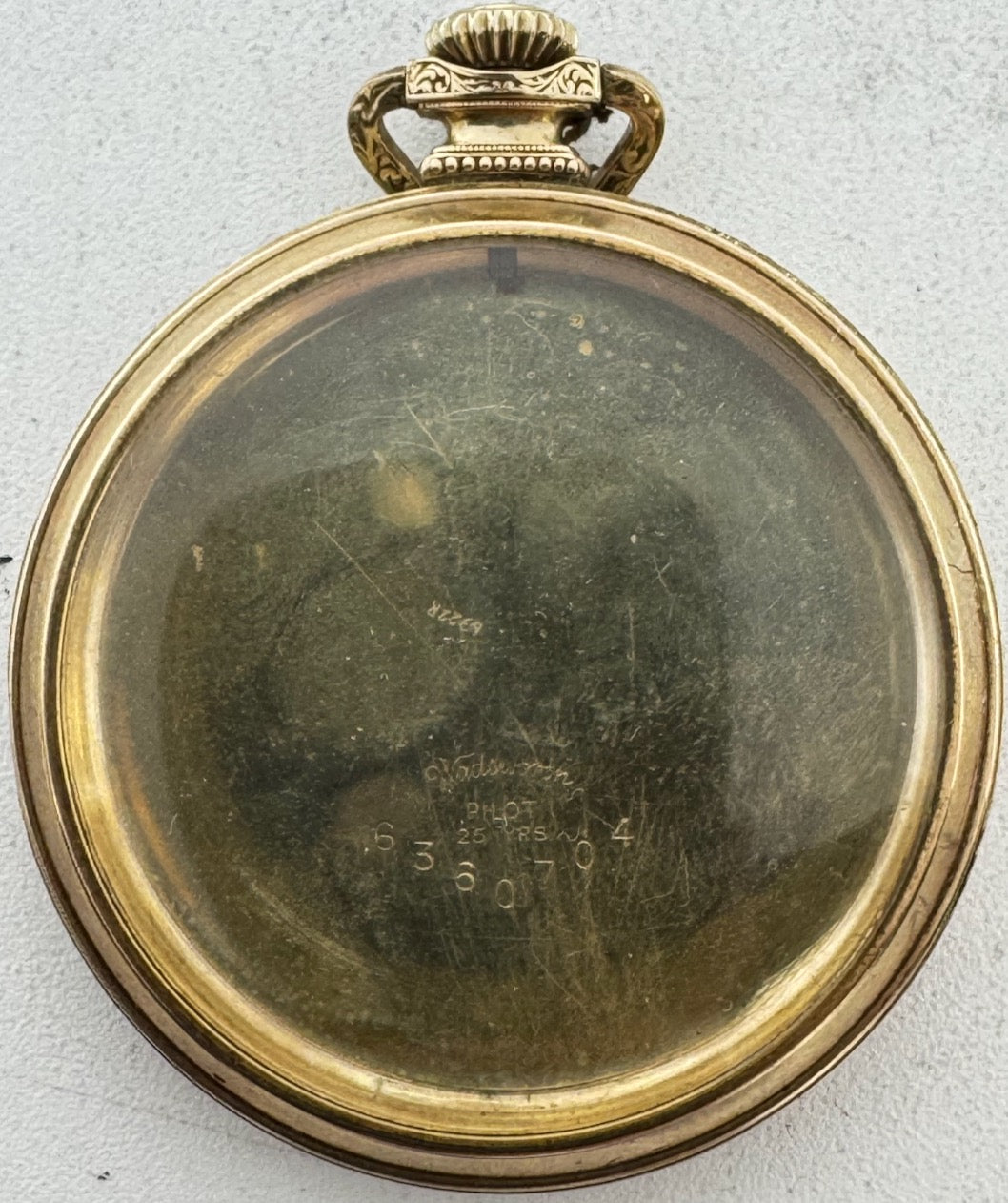 Antique 12s Wadsworth Pilot Open Face Pocket Watch Case 25 Year GF Wreath USA