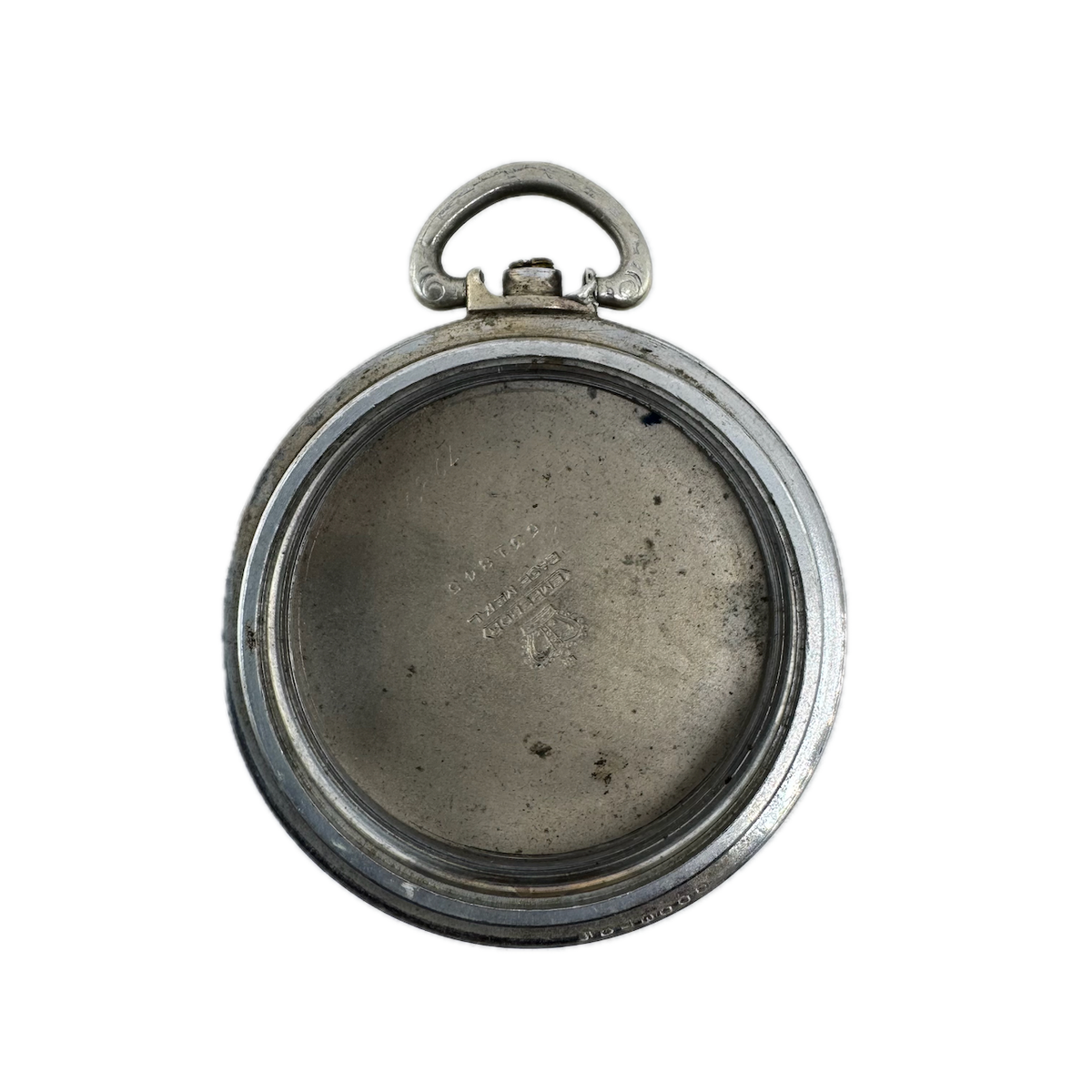 Antique 16 Size Emperor Open Face Pocket Watch Case Chrome PlatedEngraved USA