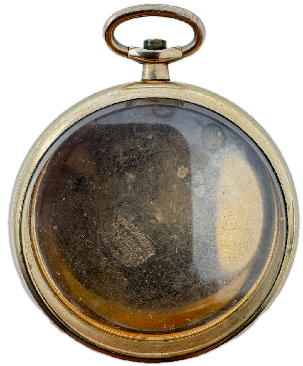 Antique 14 Size Wadsworth Rambler Open Face Pocket Watch Case 10 Year GF USA