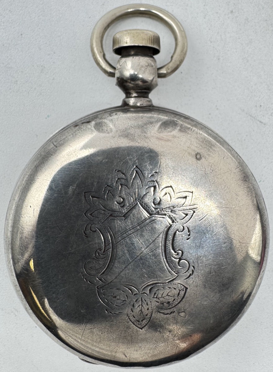 Antique 18 Size for Key Wind Hunter Pocket Watch Case Coin Silver USA