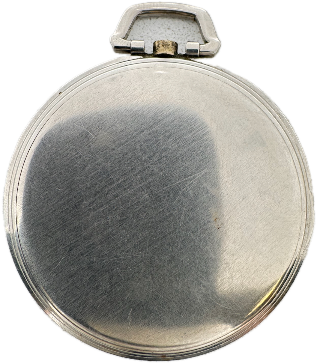 Antique 12s Gruen Veri Thin Guiildite Open Face Pocket Watch Case Steel USA