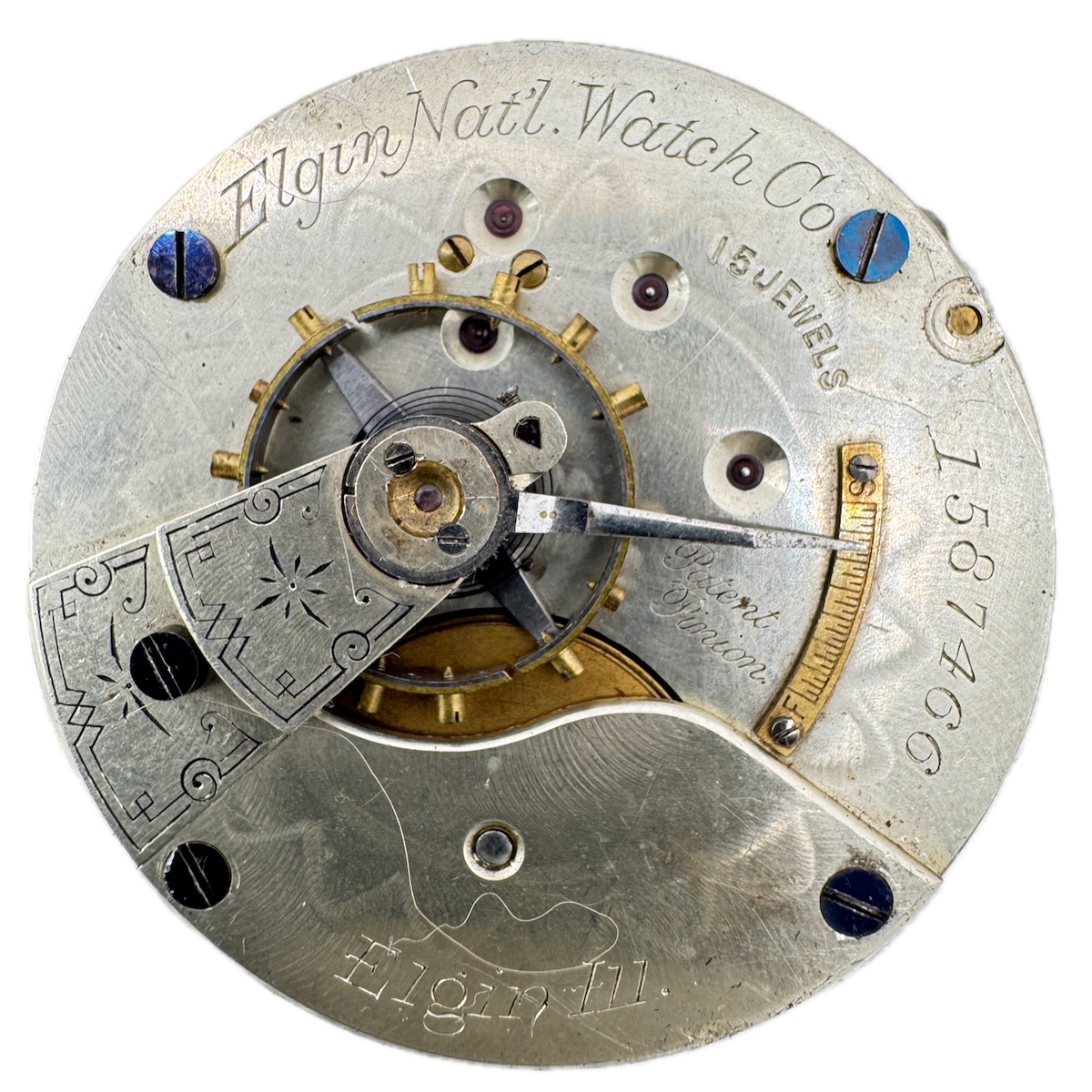 Antique 18s 1885 Elgin 11 Jewel Mechanical Pocket Watch Movement 88 USA fRepair