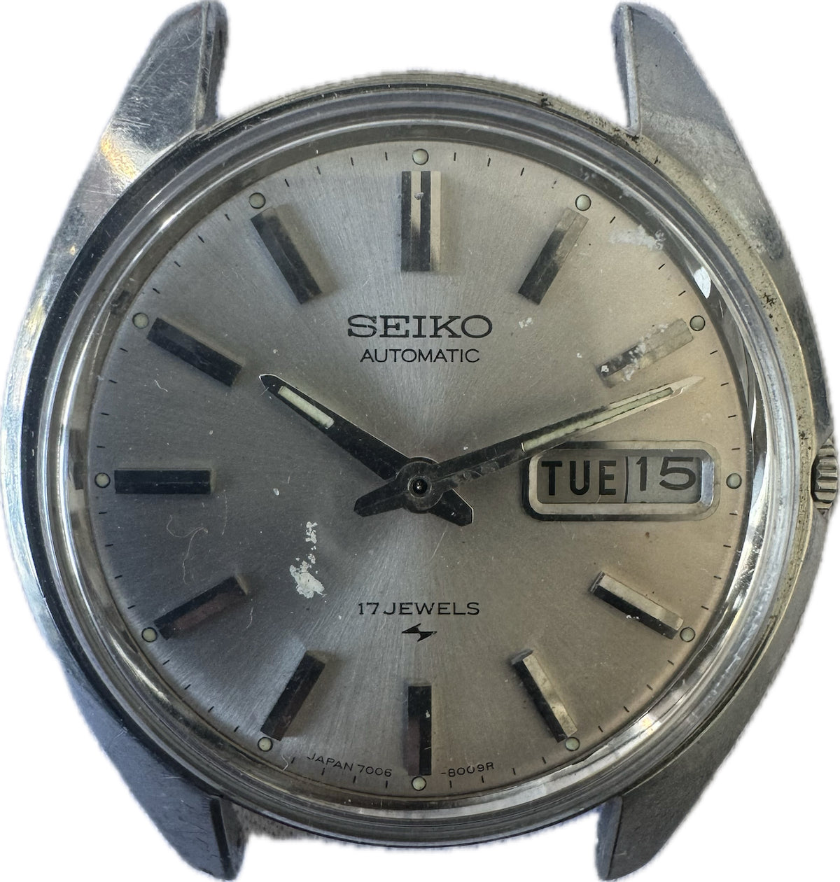 Vintage Seiko 7006-8009R DayDate Men's AutomaticWristwatch Japan StainlessSteel