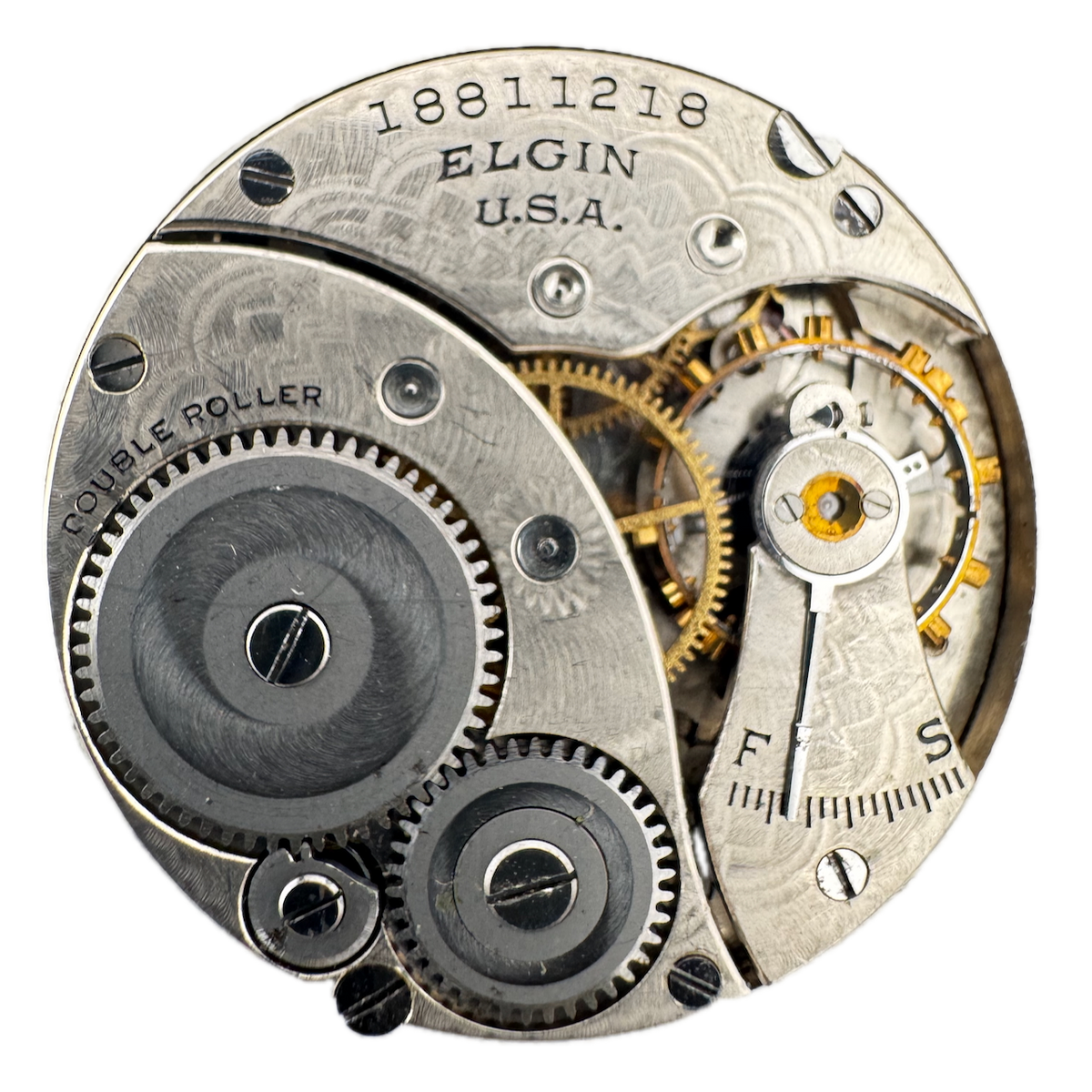 Antique 0s 1916 Elgin 7 Jewel Mechanical Pocket Watch Movement 418 USA