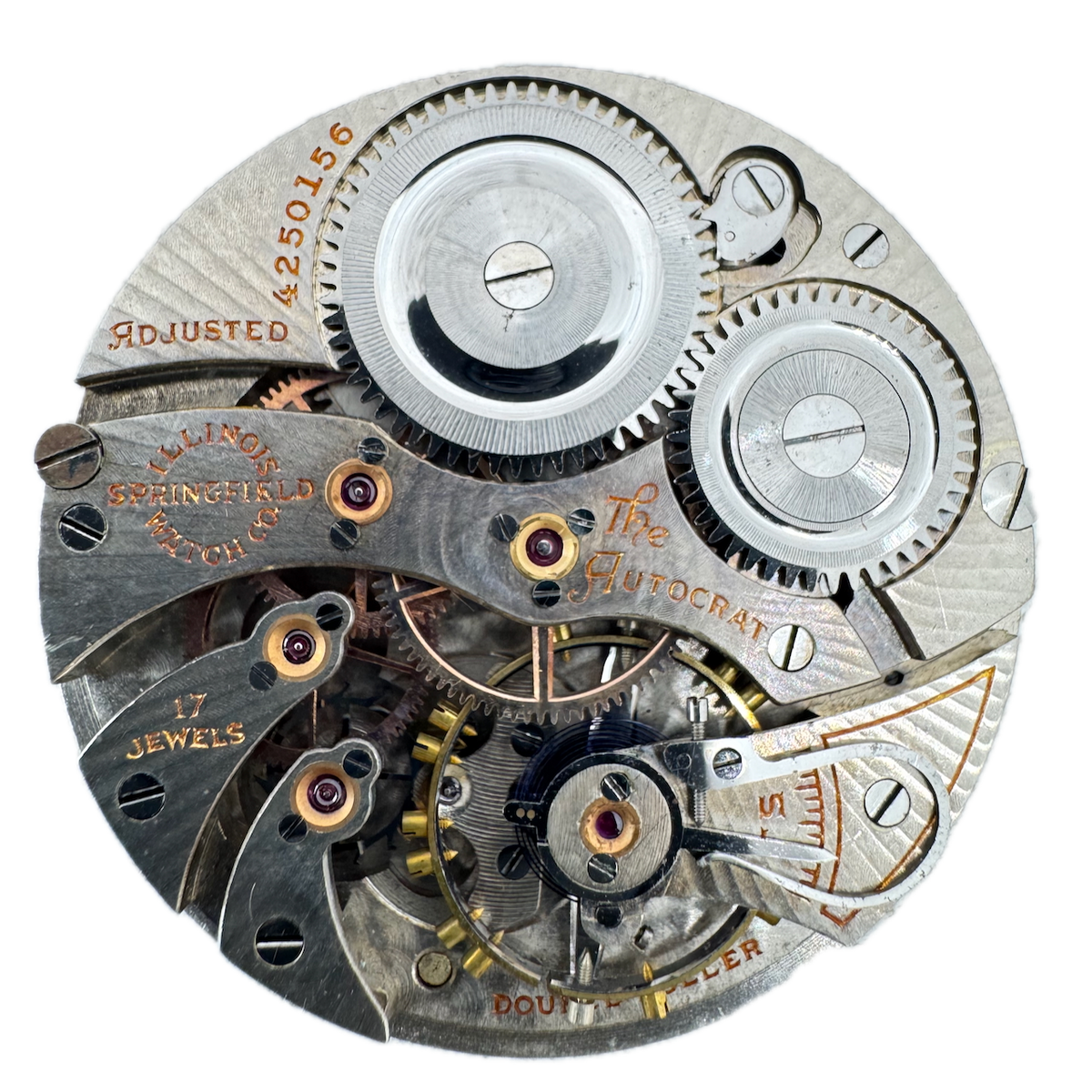 Antique 12s 1923 Illinois Autocrat 17j Mechanical Pocket Watch Movement 405 USA