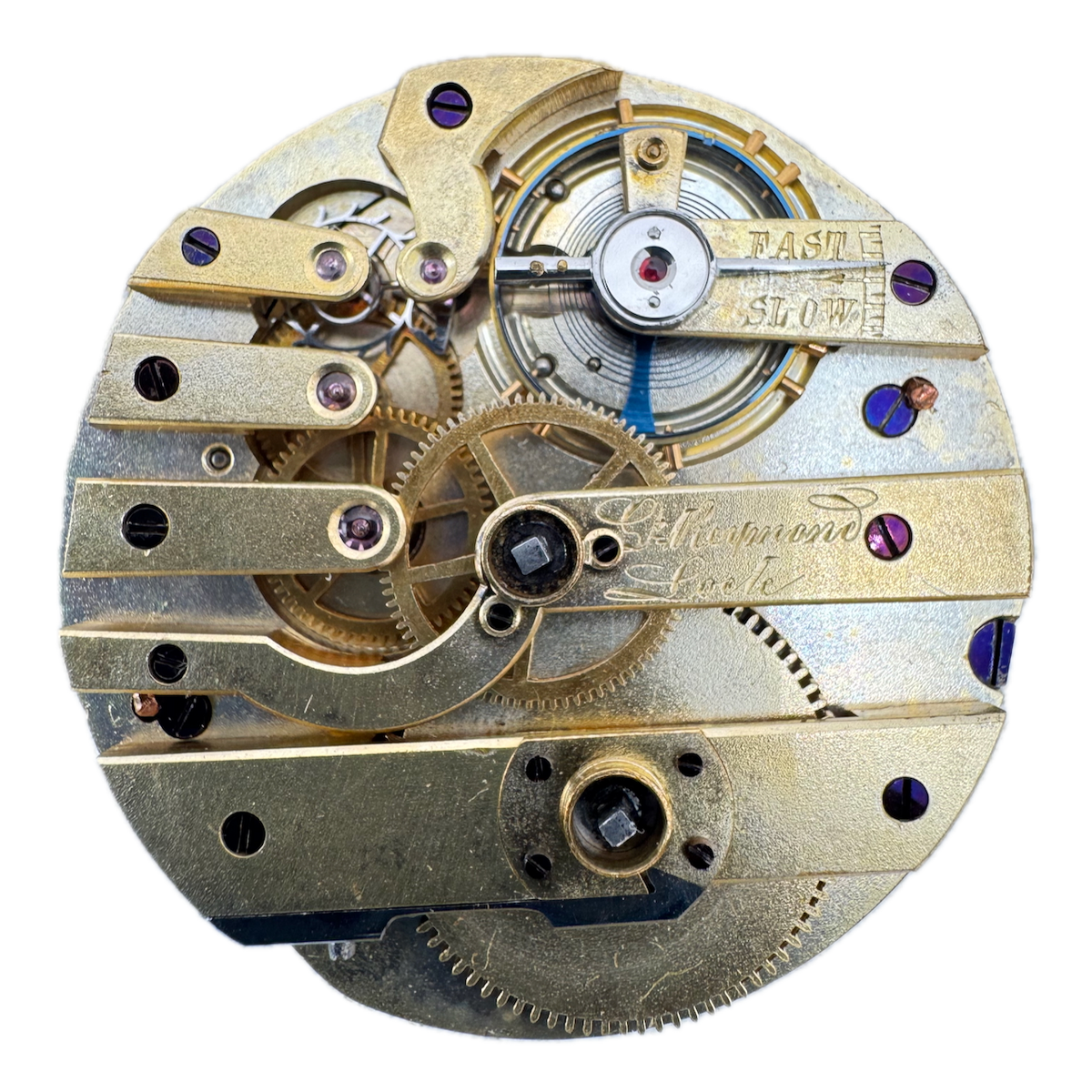 Antique 40mm Reprone Locke Key Wind Pocket Watch Movement Swiss Made