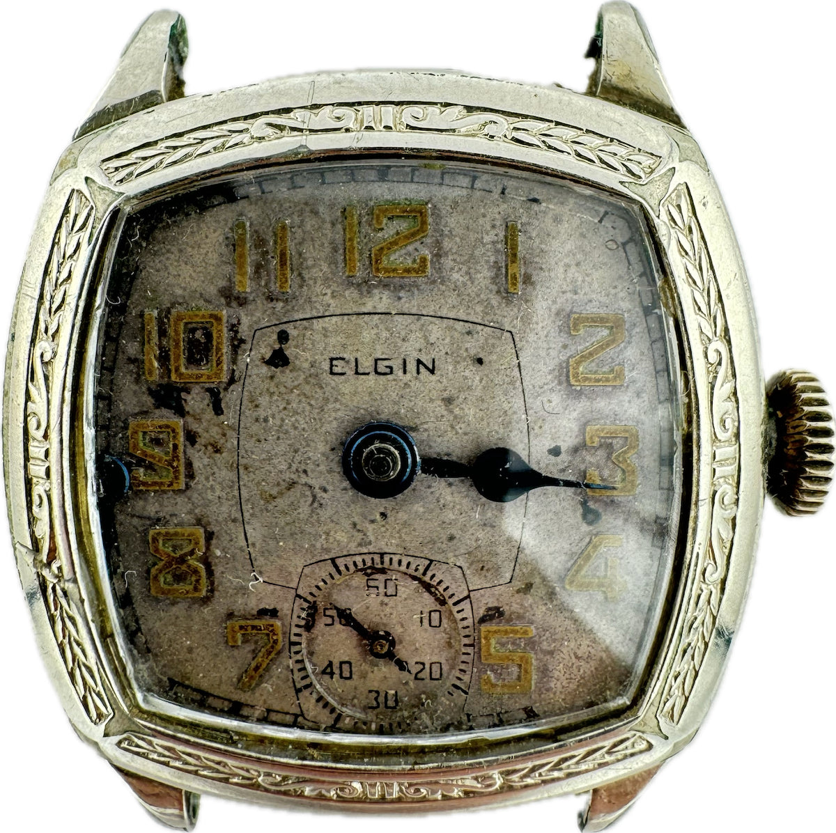 Vintage 29mm Elgin 17 Jewel Men's Mechanical Wristwatch 487 USA for Repair