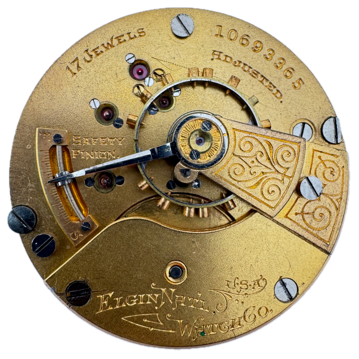 Antique 18s Elgin Multicolor 17 Jewel Mechanical Pocket Watch Movement 308 USA