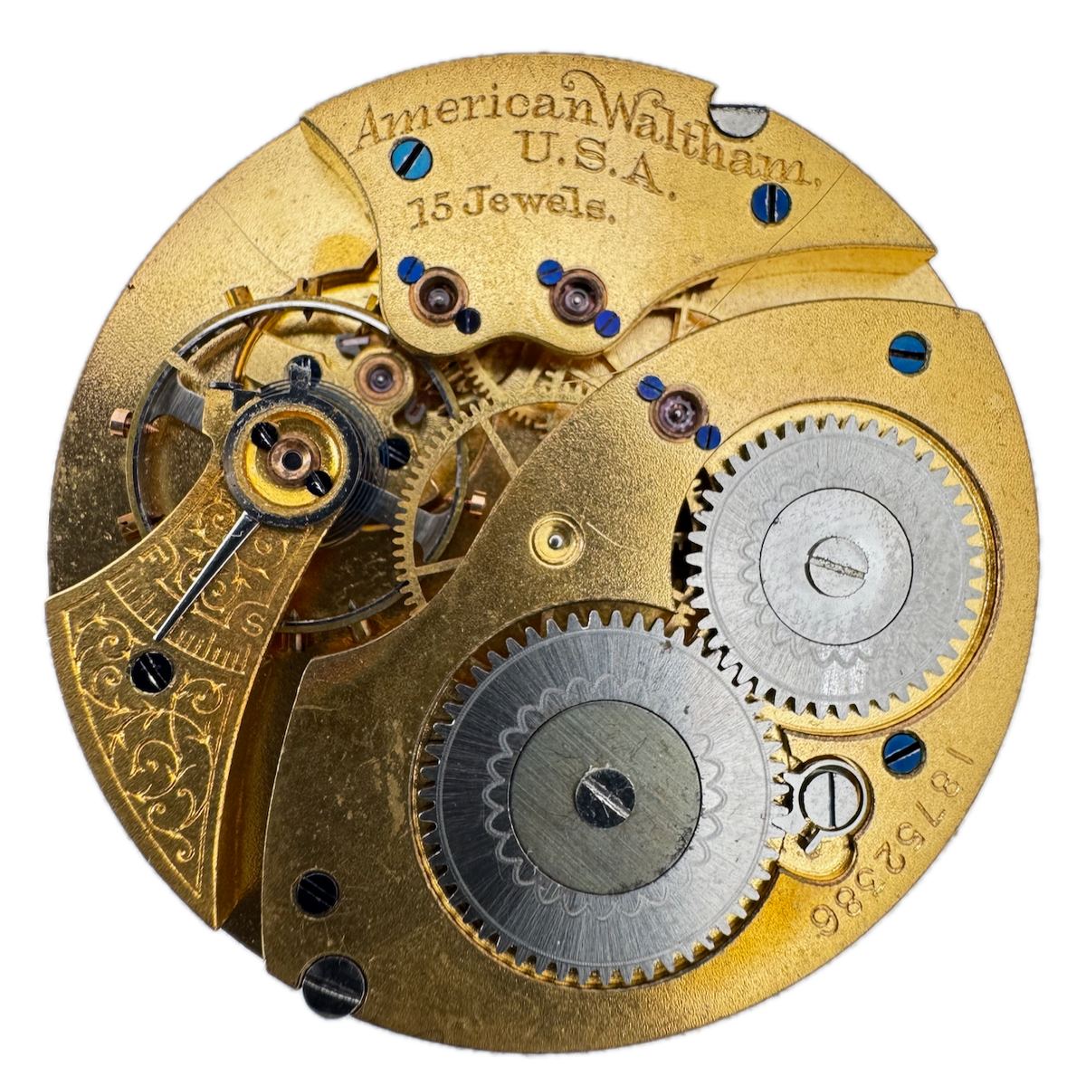 Antique 14s 1912 Waltham 15 Jewel Mechanical Pocket Watch Movement 418 USA