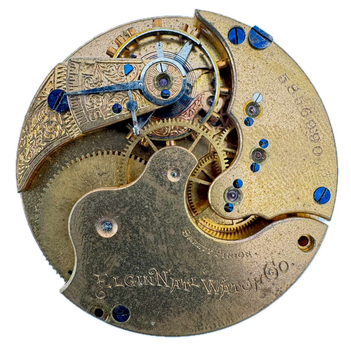 Antique 16s 1895 Elgin 15 Jewels Mechanical Hunter Pocket Watch Movement 2 USA