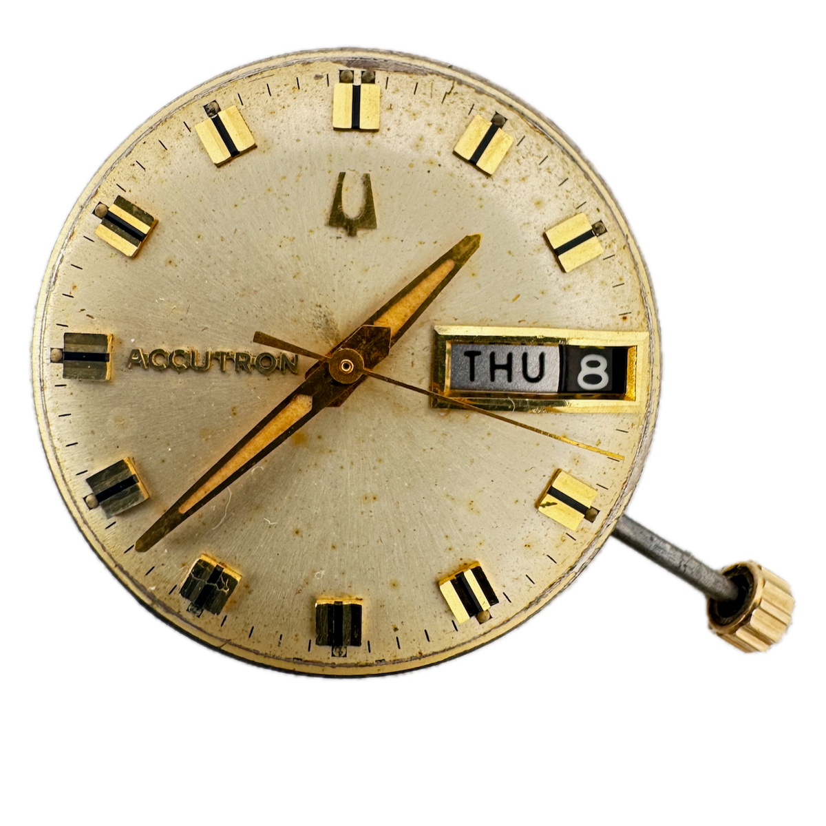 Vintage Accutron Day/Date Tuning Fork Men's Wristwatch Movement 2182 USA