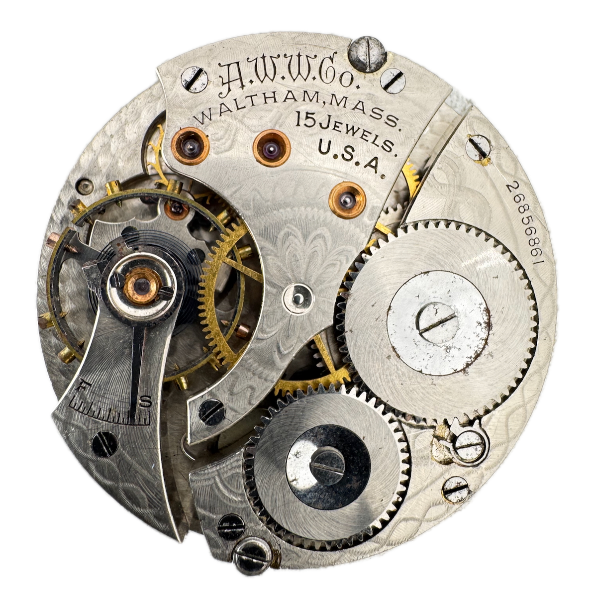 Vintage 16s 1928 Waltham 15 Jewel Mechanical Pocket Watch Movement 620 USA