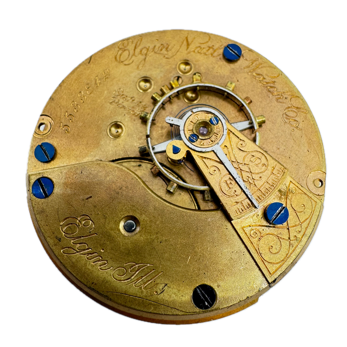 Antique 18s 1895 Elgin Jewel Mechanical Pocket Watch Movement