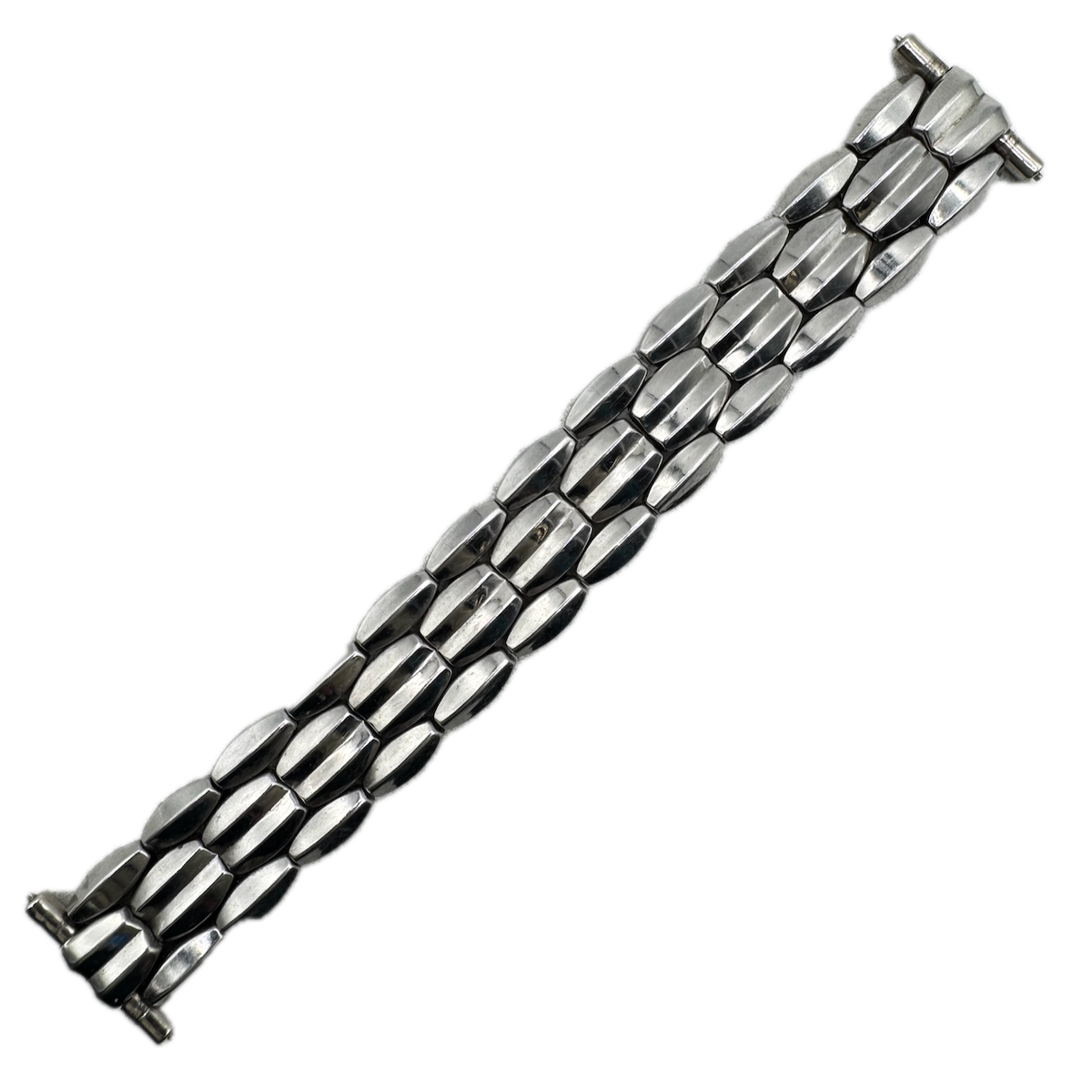 Vintage 17.5mm Apex Men's Wristwatch Band Stainless Steel Coffin Stretch USA