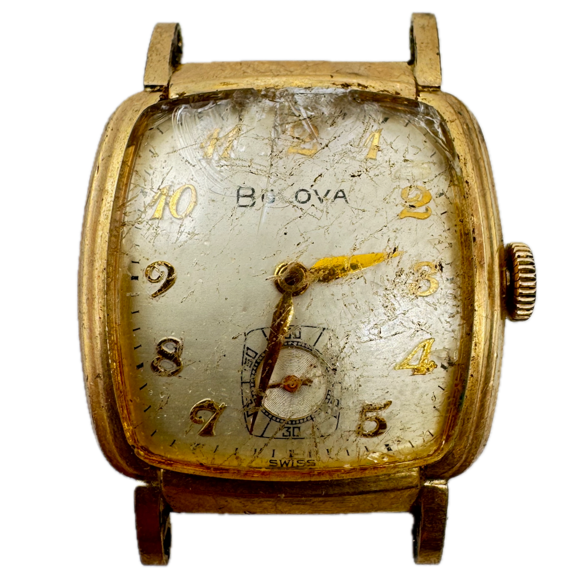 Vintage 1957 Bulova Senator Men's Mechanical Wristwatch 11 AC Steel & 10k RGP