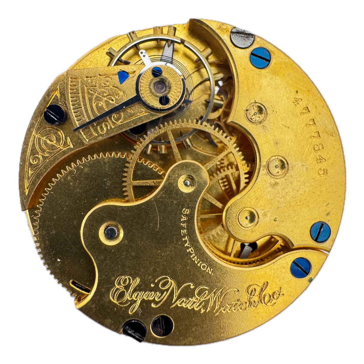 Antique 6s 1893 Elgin 7 Jewel Mechanical Hunter Pocket Watch Movement 117 USA