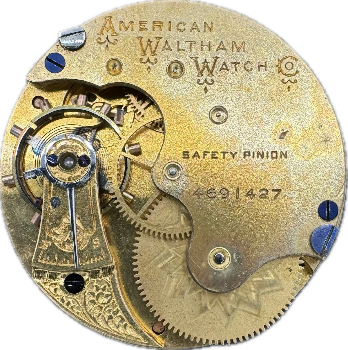 Antique 6S Waltham 7 Jewel Mechanical Hunter Pocket Watch Movement Grade E USA