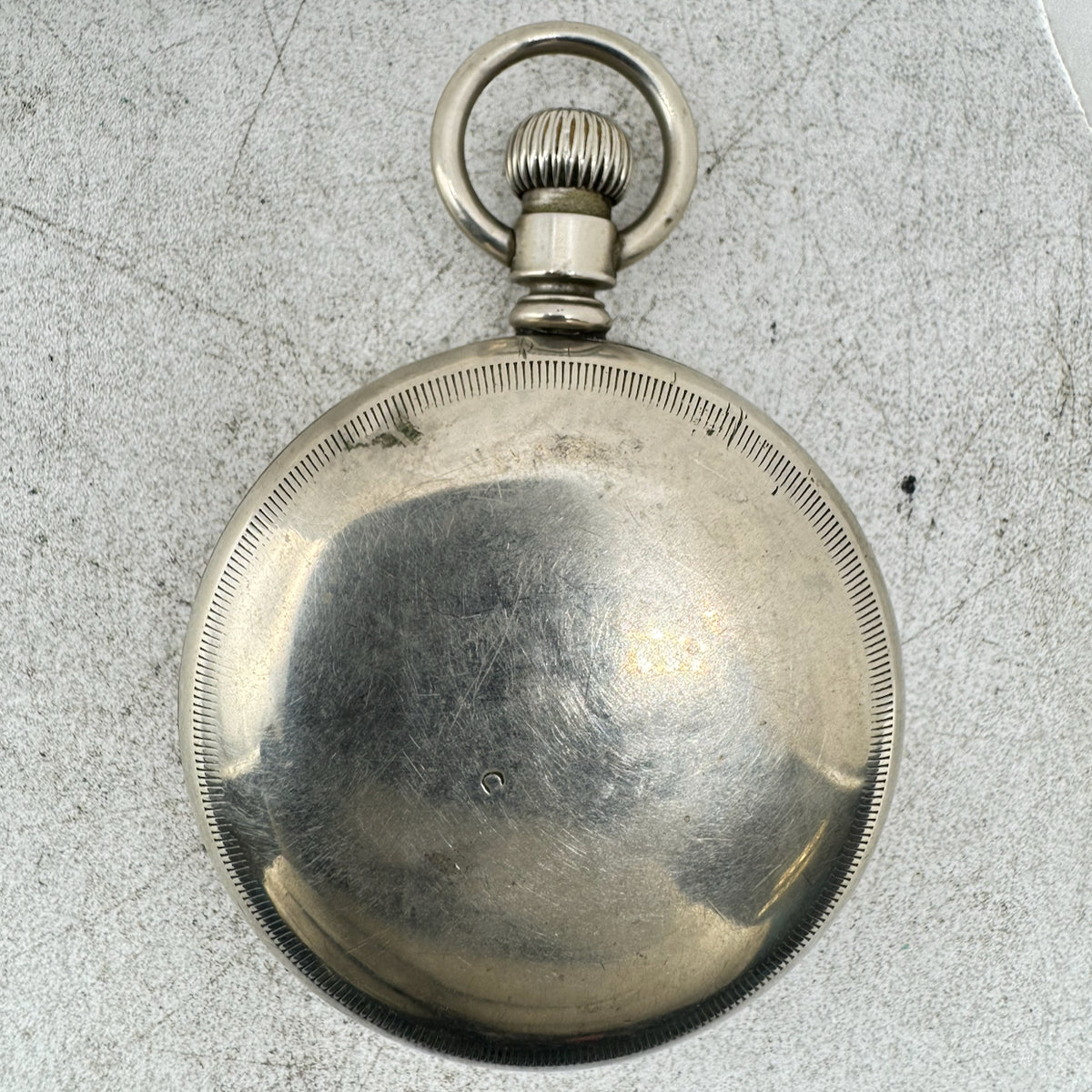 Antique 18s Dueber Screw Down Pocket Watch Case Silverine Coin Edge Open Face