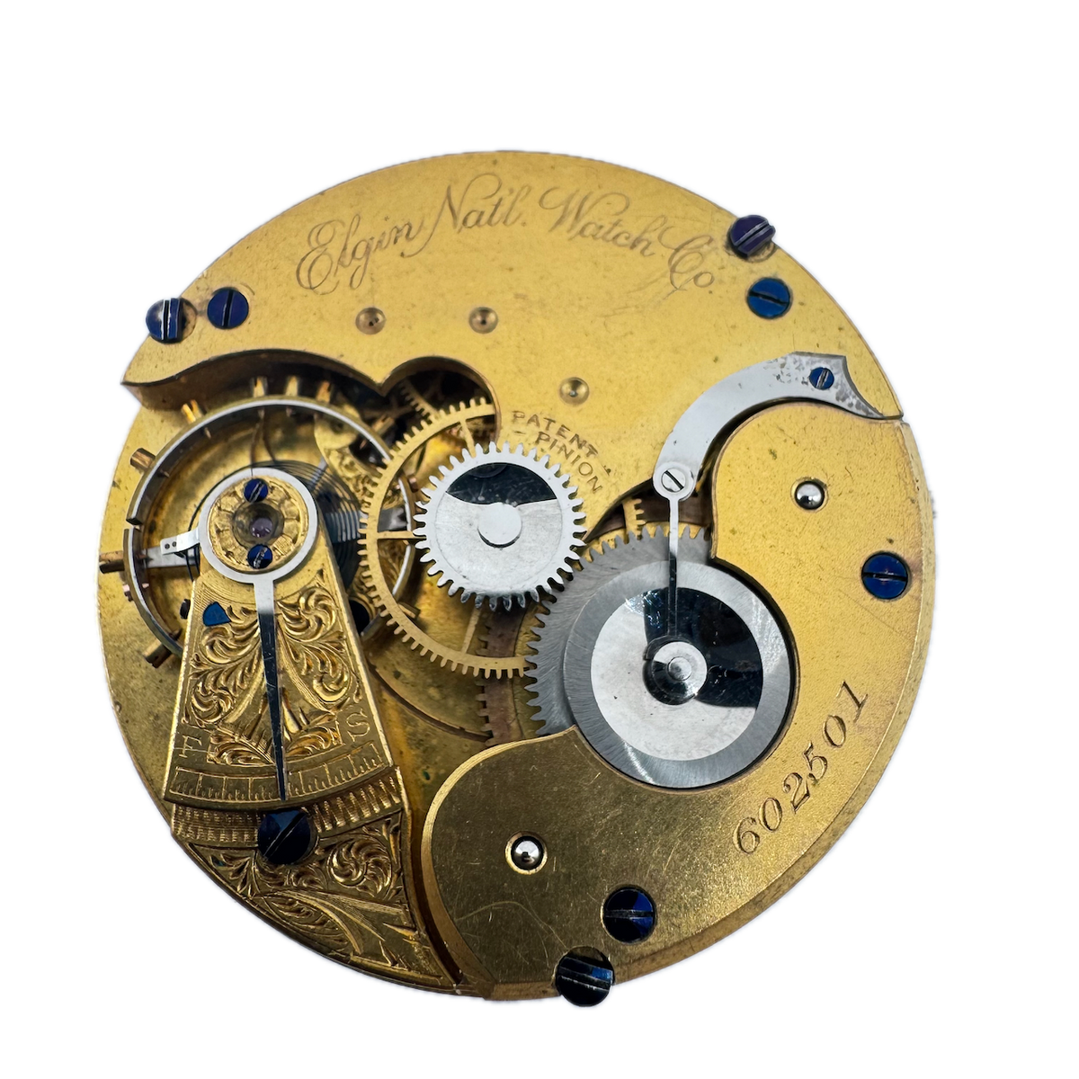 Antique 16S Elgin Convertible Pocket Watch Movement Grade 47 Breguet Hands