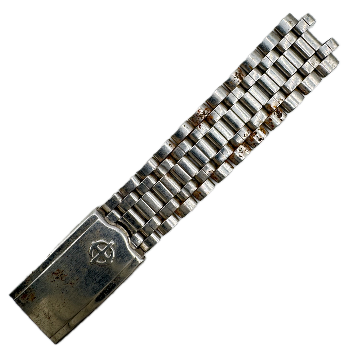 Vintage 10mm Zodiac Men's Wristwatch Band Stainless Steel Deployant Clasp