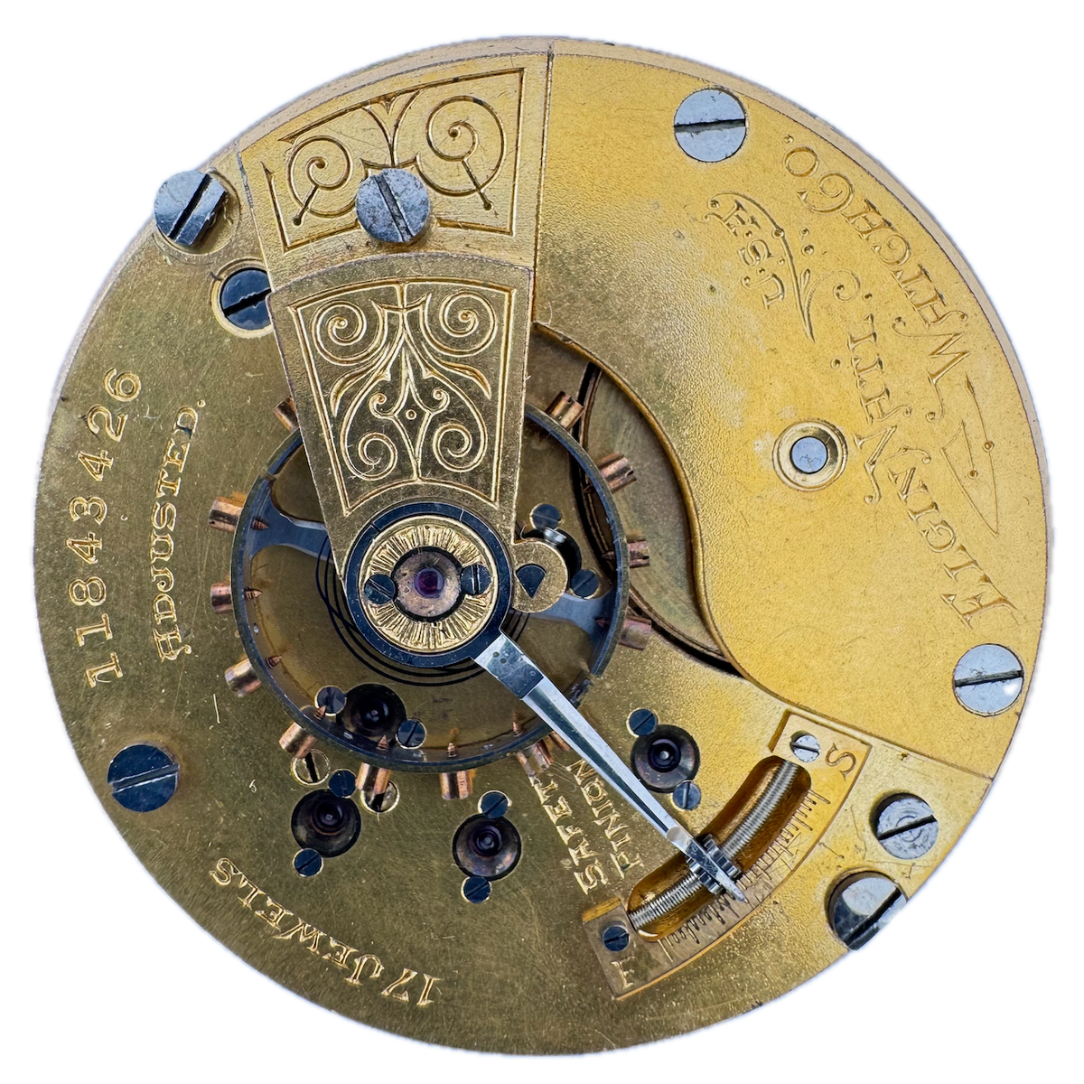 Antique 18s Elgin Canadian Dial Mechanical Pocket Watch Movement 294 for Parts