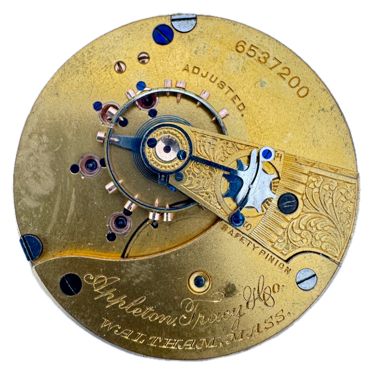 Antique 18s 1894 Appleton Tracy 15 Jewel Mechanical Pocket Watch Movement USA