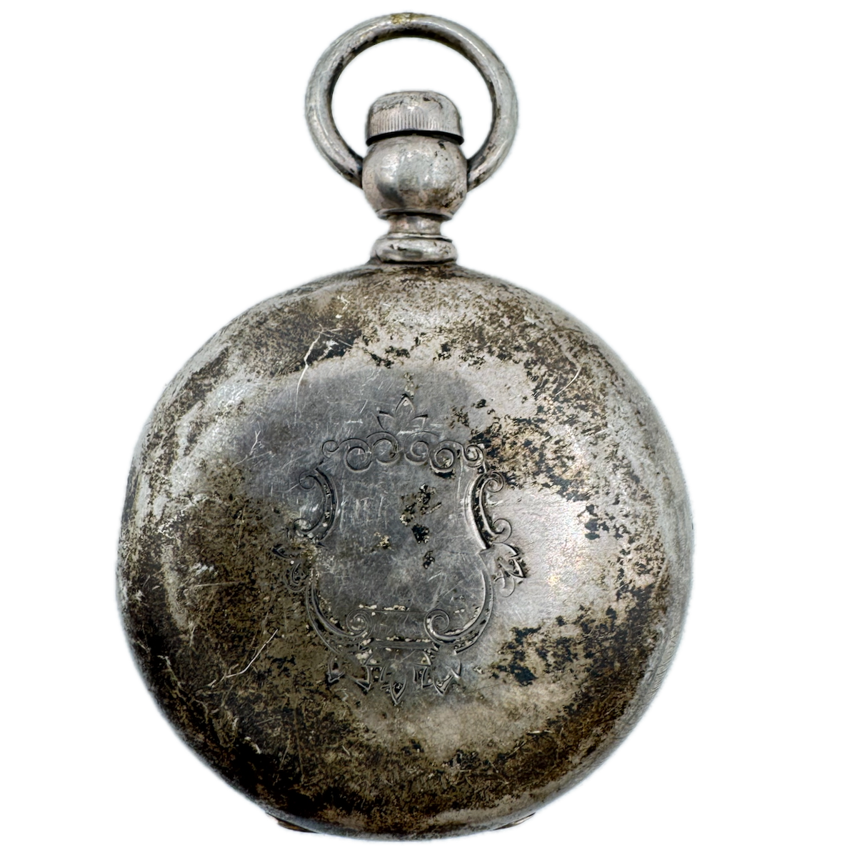 Antique 18s American Waltham Hunter Pocket Watch Case for Key Coin Silver USA