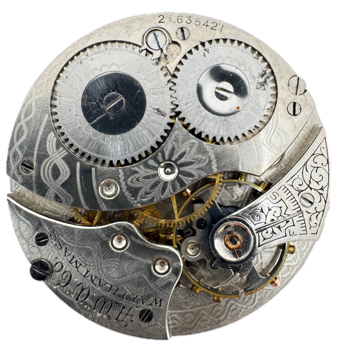 Antique 12s 1917 Waltham 7 Jewel Mechanical Pocket Watch Movement 210 USA