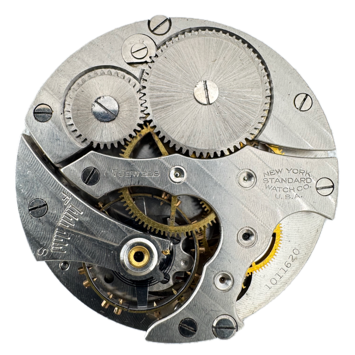 Antique 16s 1920 New York Standard K 7j Mechanical Pocket Watch Movement 97 USA