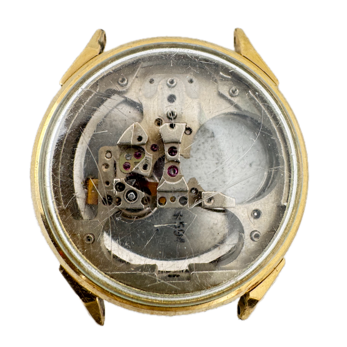 Vintage 34mm Bulova Men's Tuning Fork Wristwatch 214 USA 10k GF Incomplete