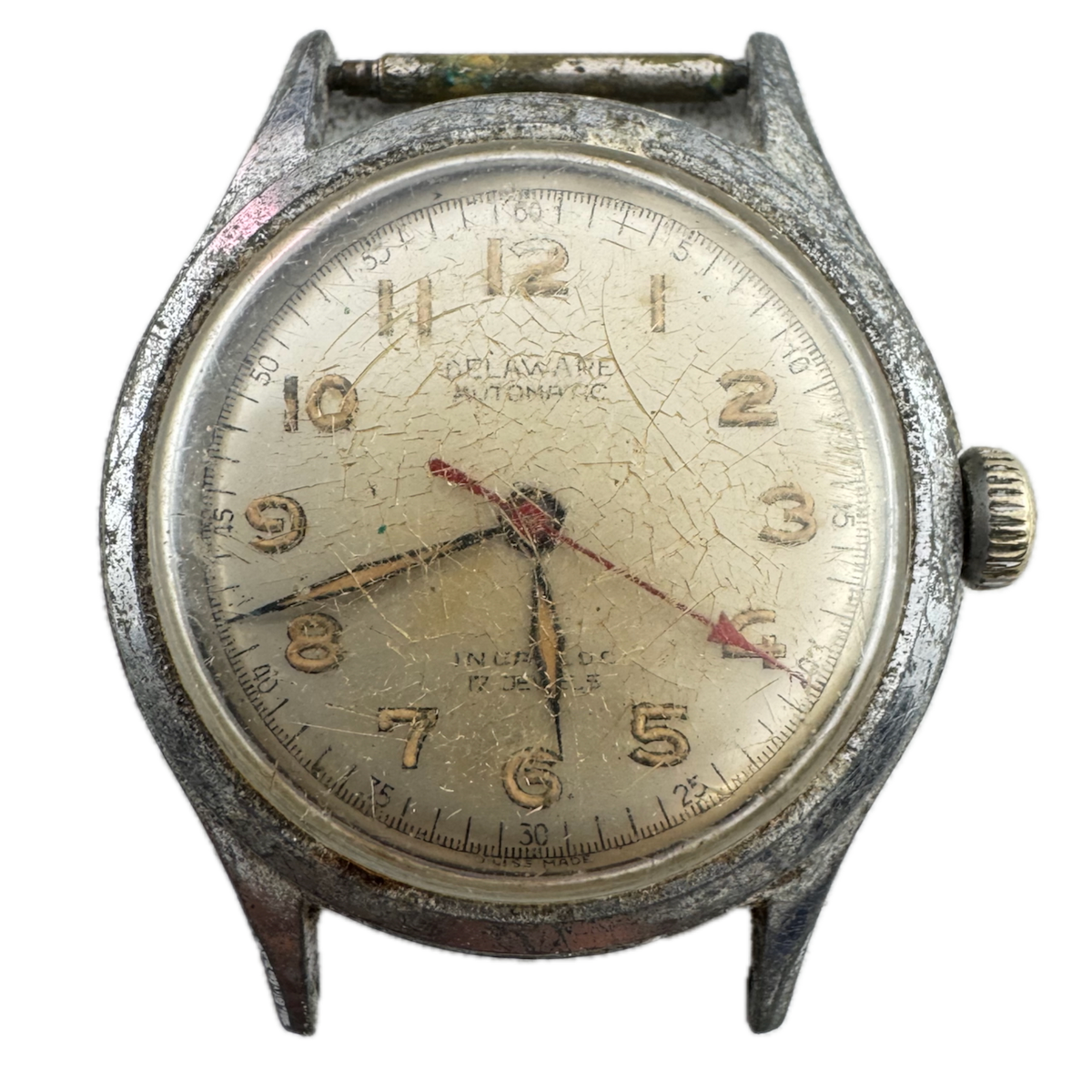 Vintage Delaware Military Style Men's Automatic Wristwatch F 690 Bidynator Swiss