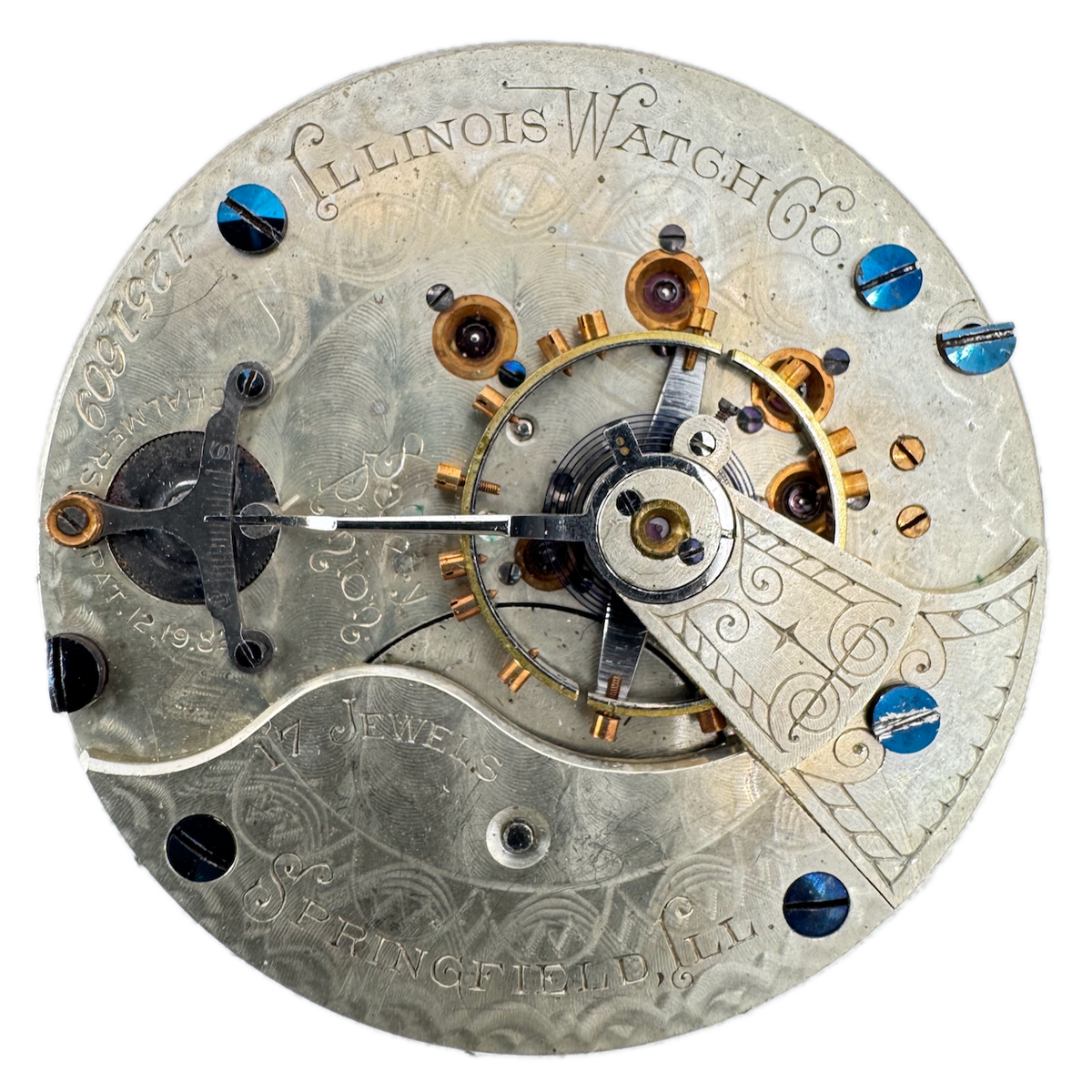 Antique 18s 1894 Illinois 17j Mechanical Hunter Pocket Watch Movement 61 USA