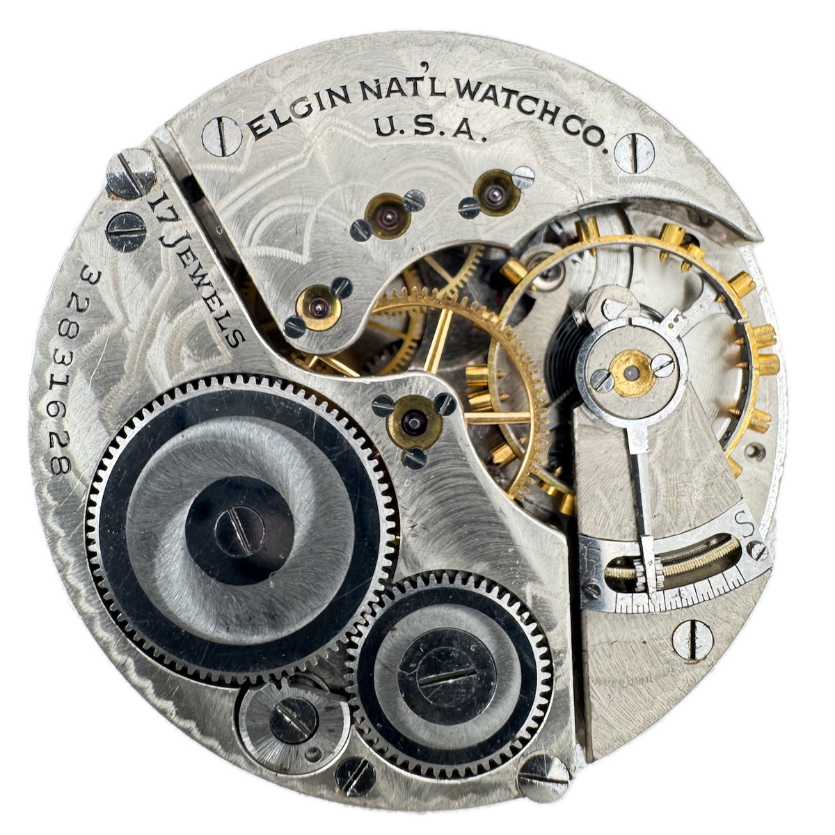 Vintage 16s 1931 Elgin 17 Jewel Mechanical Pocket Watch Movement 387 USA