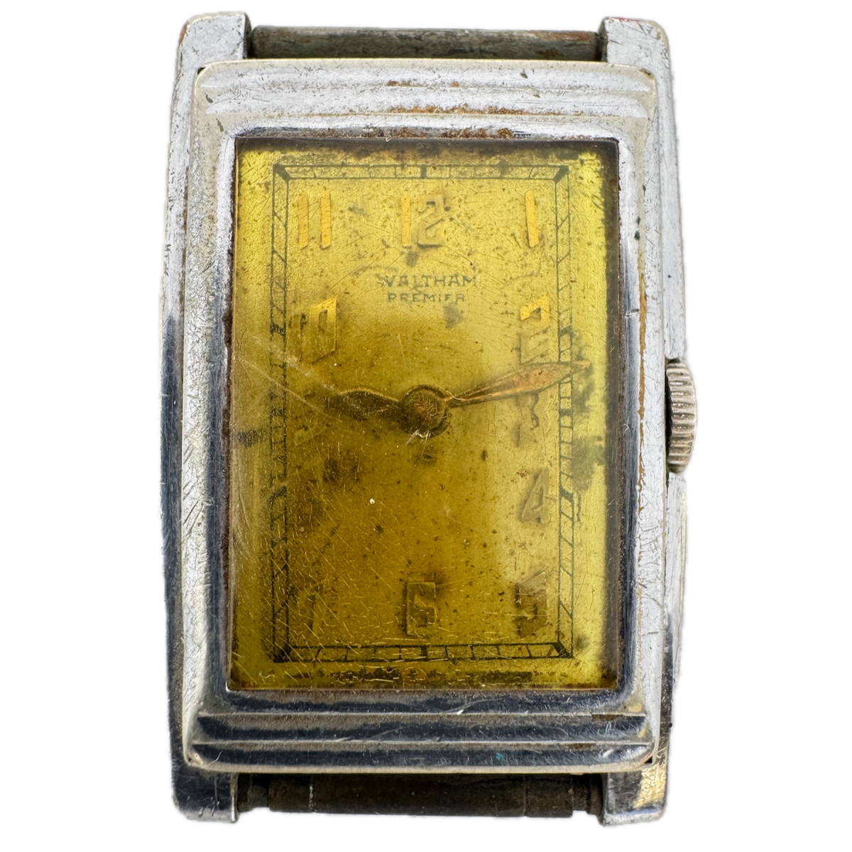 Vintage Waltham Premier Stepped Deco Men's Mechanical Wristwatch Riverside USA