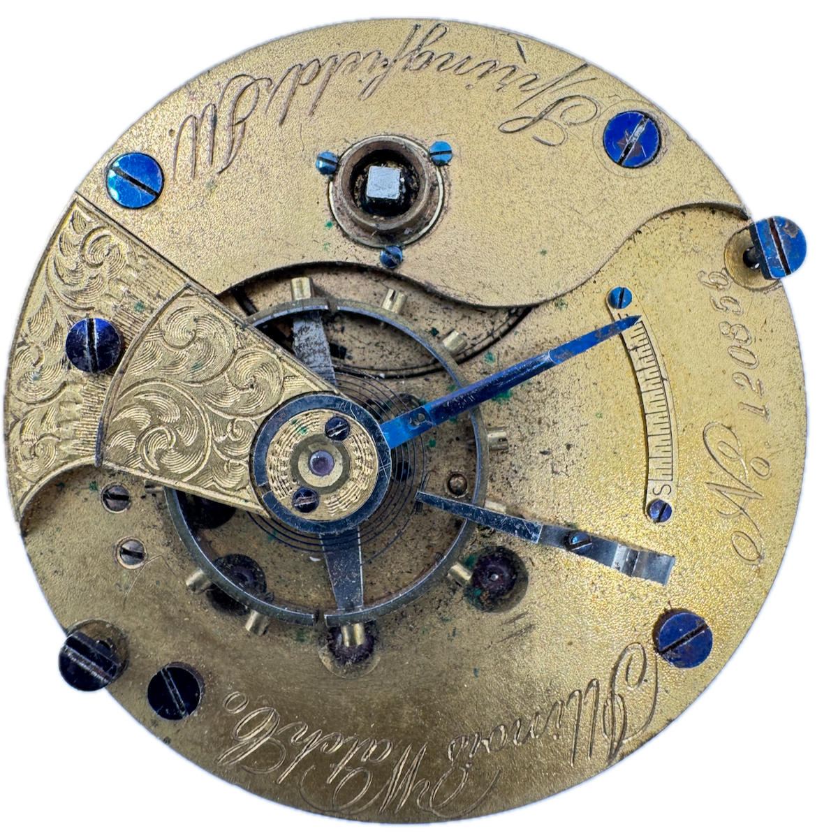 Antique 18S Illinois 11 Jewel Key Wind Hunter Pocket Watch Movement Grade 2 USA